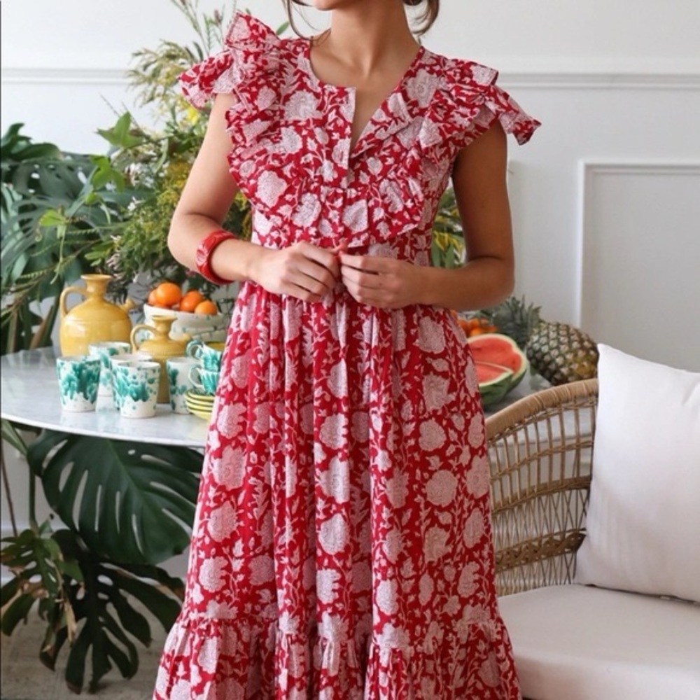 Mille Clementine Dress Red Zinna - Picture 12 of 12